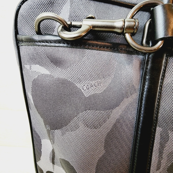 Coach Metropolitan Slim Brief Wild Beast New Black Gray Charcoal - Picture 12 of 16